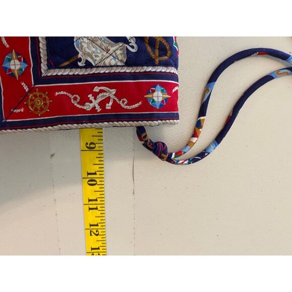 Vera Bradley Quilted Crossbody Bag Purse Nautical Print Adjustable Strap Small - Picture 6 of 7